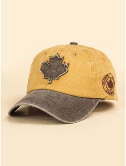 Men Maple Pattern Baseball Cap