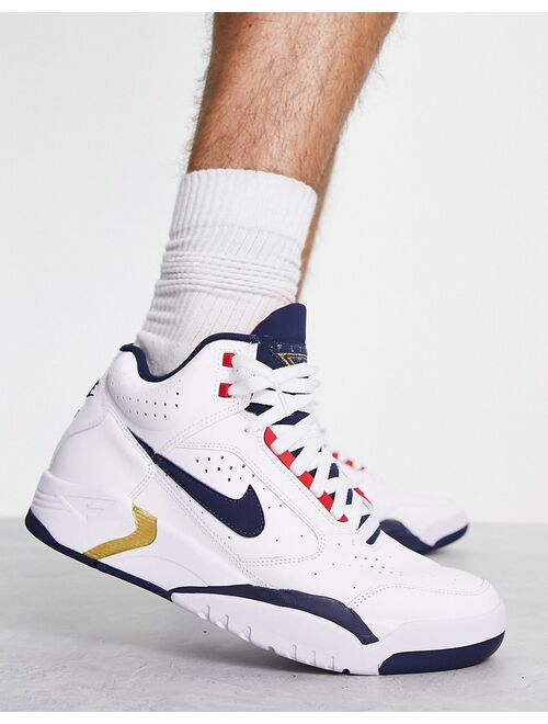 Nike Air Flight Lite Mid sneakers in white