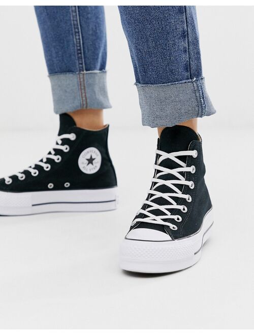 Converse Chuck Taylor All Star Hi Lift canvas sneakers in black