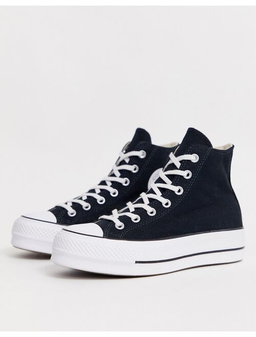 Converse Chuck Taylor All Star Hi Lift canvas sneakers in black