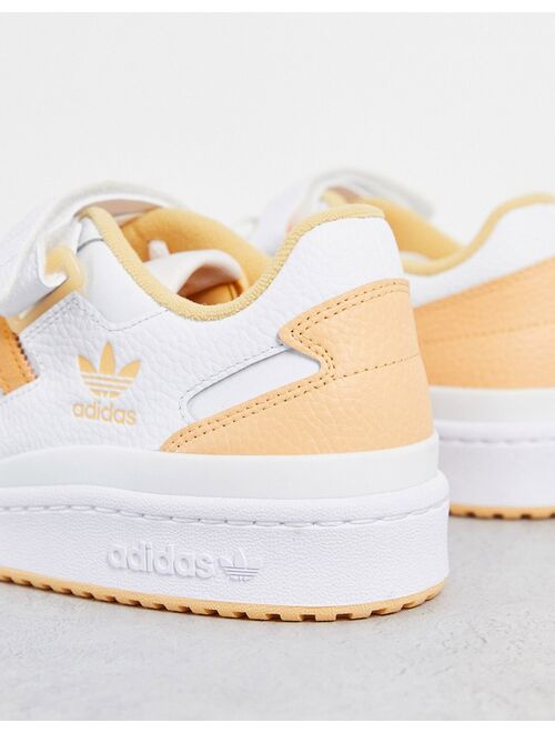 adidas Originals Forum Low sneakers in white and orange rush