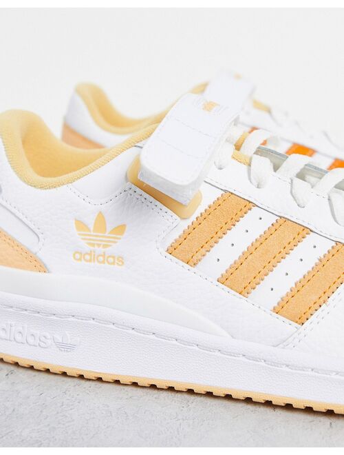 adidas Originals Forum Low sneakers in white and orange rush