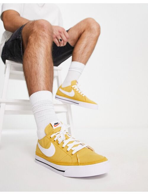 Nike Court Legacy Canvas sneakers in sanded gold