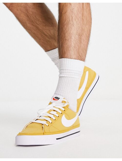 Nike Court Legacy Canvas sneakers in sanded gold