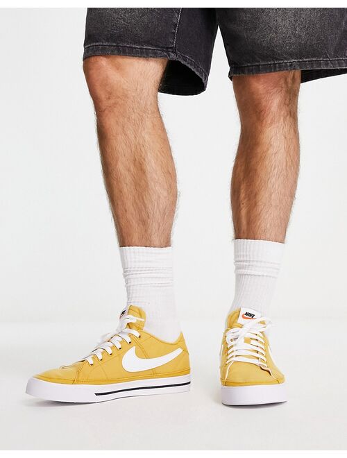 Nike Court Legacy Canvas sneakers in sanded gold