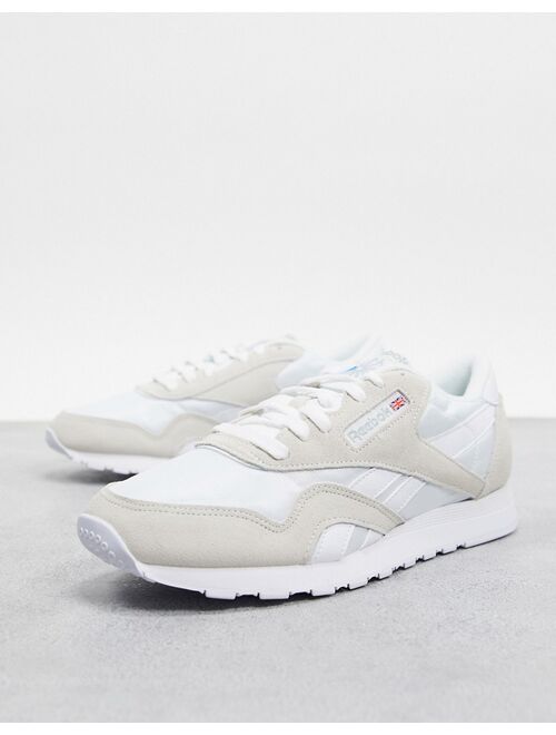 Reebok Classic nylon sneakers in white