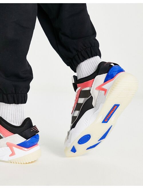 adidas Originals Niteball II sneakers in white and pink