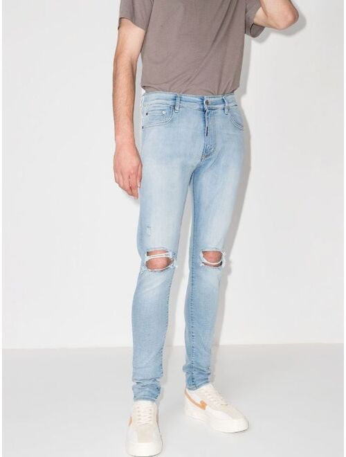 Represent distressed-effect skinny jeans