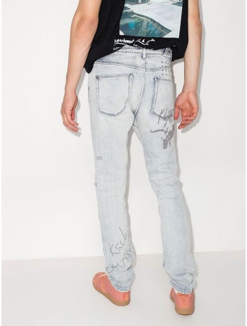 Ksubi Chitch Flyer Trashed slim leg jeans