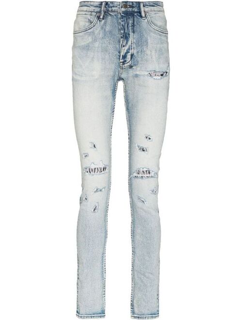 Ksubi Van Winkle Fire Patch Punk Blu skinny jeans