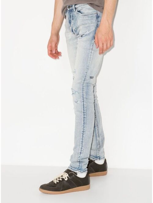 Ksubi Van Winkle Fire Patch Punk Blu skinny jeans