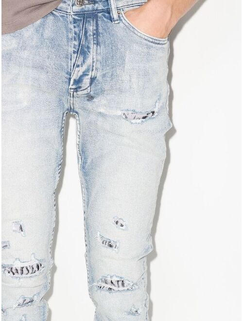 Ksubi Van Winkle Fire Patch Punk Blu skinny jeans