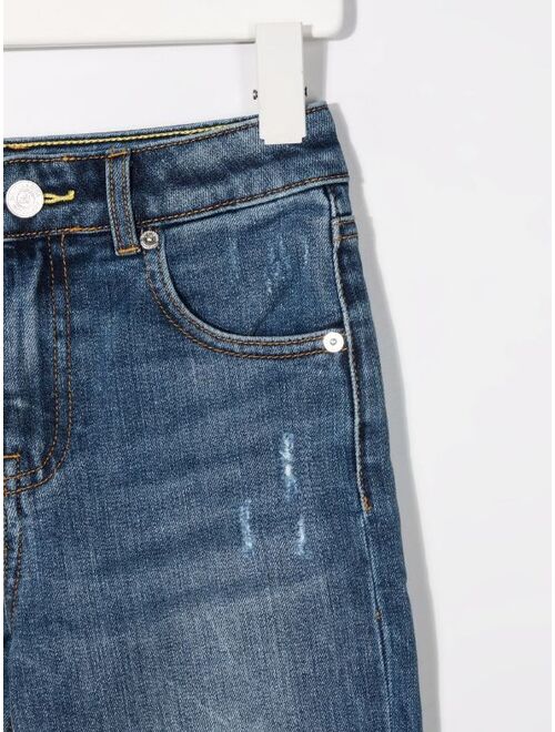 Scotch & Soda Kids patch-detail distressed jeans