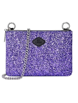 Crossbody Clutch Purse for Women, GM LIKKIE Glitter Evening Bag, Sequin Wedding Handbag for Party