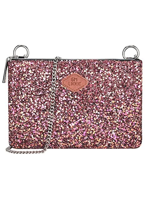 Crossbody Clutch Purse for Women, GM LIKKIE Glitter Evening Bag, Sequin Wedding Handbag for Party