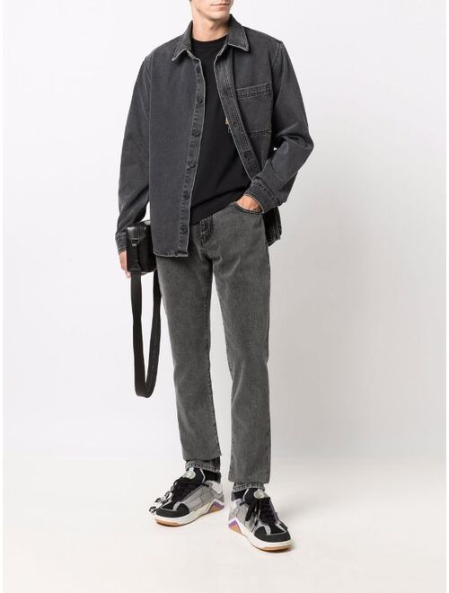 Off-White Diag-stripe print slim-fit jeans