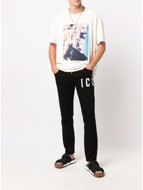 Dsquared2 logo-print straight-leg jeans