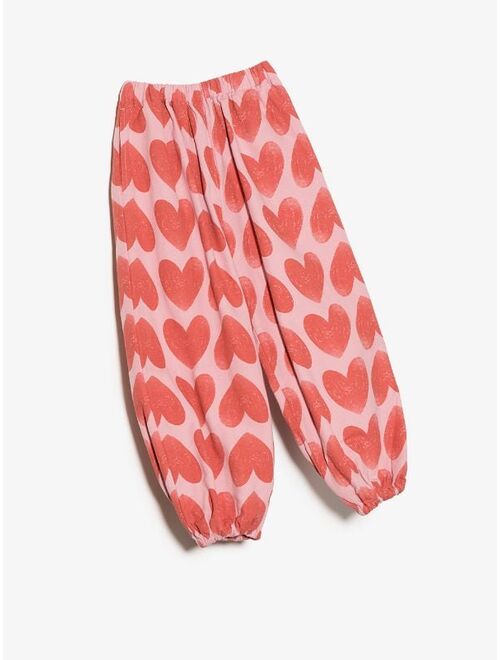 JELLYMALLOW heart-print elasticated trousers