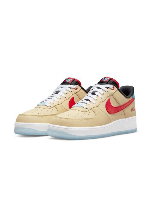 Nike Air Force 1 '07 LV8 sneakers in sesame/university red