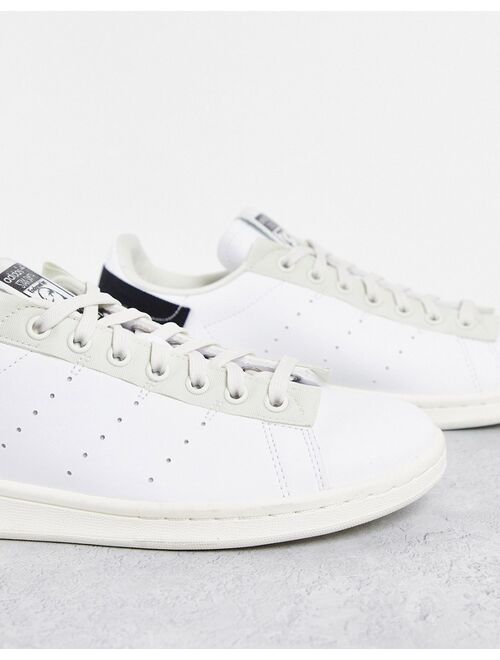 adidas Originals Parley Stan Smith sneakers in white with black heel detail