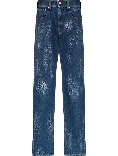 Namacheko Ushi printed straight-leg jeans