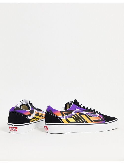 Vans Old Skool sneakers with graphic logo print in black