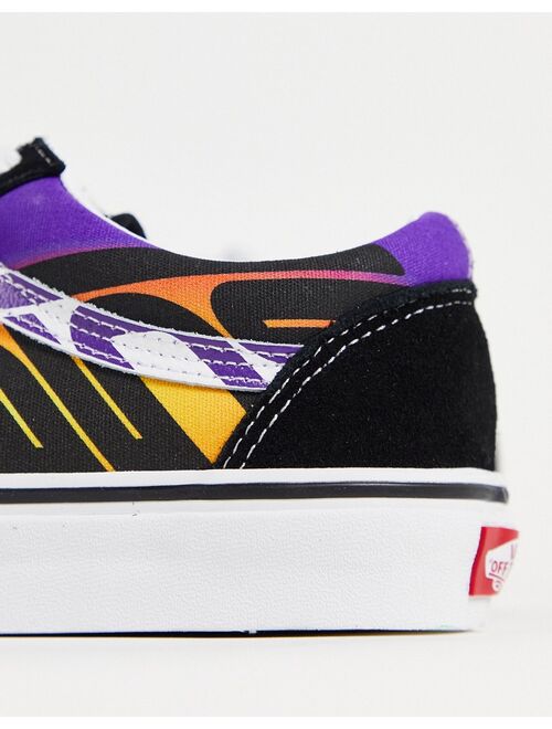 Vans Old Skool sneakers with graphic logo print in black