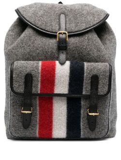 striped felt backpack