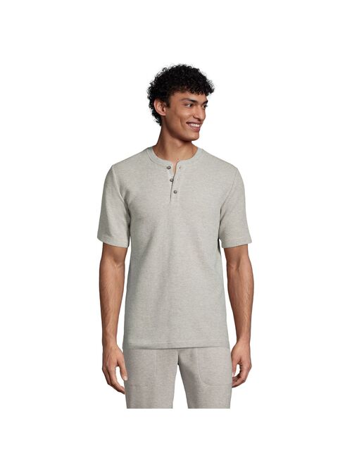 Men's Lands' End Waffle Pajama Sleep Henley