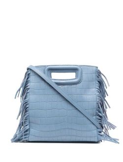 crocodile-effect frayed tote