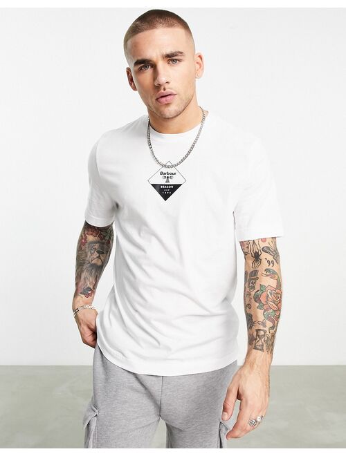 Barbour Beacon relaxed box logo t-shirt in white