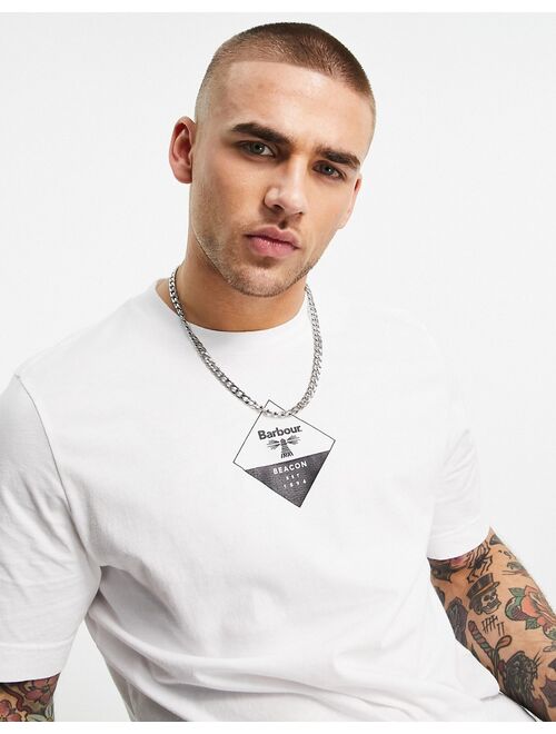 Barbour Beacon relaxed box logo t-shirt in white