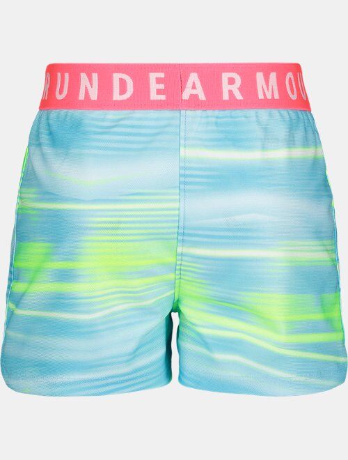 Under Armour Girls' Pre-School UA Play Up Beam Stripe Shorts