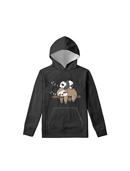 WELLFLYHOM Hoodies for Boys Girls Youth Kids Drawstring Hooded Pullover Long Sleeve Sweatshirts