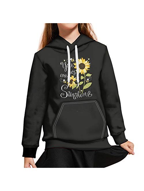 WELLFLYHOM Unisex Kids Sweatshirt Boys Girls Hooded Kangaroo Pocket Pullover Hoodies Graphic