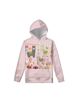 Xhuibop Kids Hoodies & Sweatshirts with Pockets Drawstring Hooded Pullover Top 6-16 Size