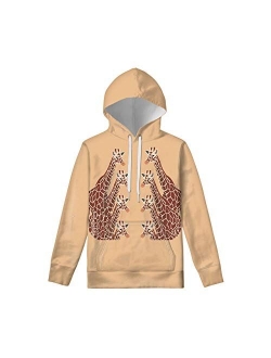 Xhuibop Kids Hoodies & Sweatshirts with Pockets Drawstring Hooded Pullover Top 6-16 Size