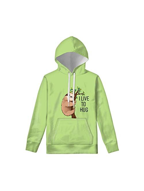 Xhuibop Kids Hoodies & Sweatshirts with Pockets Drawstring Hooded Pullover Top 6-16 Size