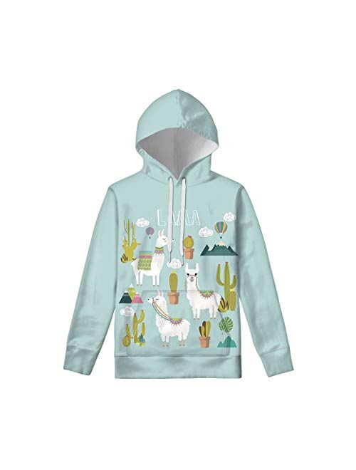 Xhuibop Kids Hoodies & Sweatshirts with Pockets Drawstring Hooded Pullover Top 6-16 Size