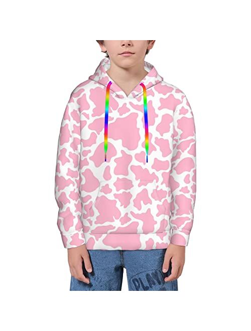 Yuntong Black Circles Round Dots On White Teen Boys Girls Fleece Sweatshirts Unisex Youth Fleece Hoodiespocket Pullover Hoodies