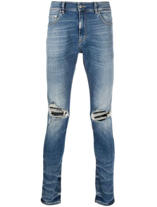 Represent Destroyer distressed-effect slim jeans