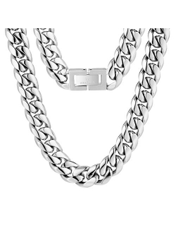 KRKC&CO KEEP REAL KEEP CHAMPION KRKC&CO 8/10/12/14mm Cuban Link Chain for Men, 18k Gold Miami Cuban Link Curb Chain, Mens Jewelry, Durable, Anti-Tarnish, No Allergies Str