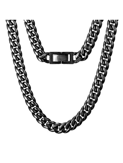 KRKC&CO KEEP REAL KEEP CHAMPION KRKC&CO 8/10/12/14mm Cuban Link Chain for Men, 18k Gold Miami Cuban Link Curb Chain, Mens Jewelry, Durable, Anti-Tarnish, No Allergies Str