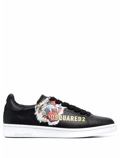 Dsquared2 tiger-print low-top sneakers