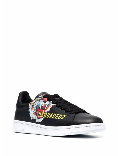 Dsquared2 tiger-print low-top sneakers