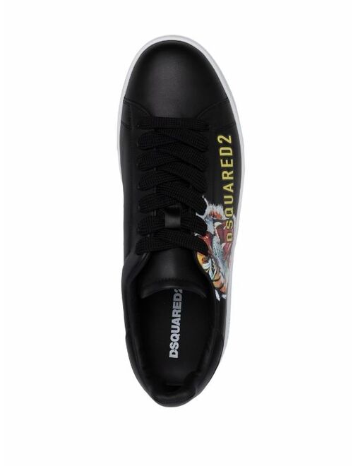 Dsquared2 tiger-print low-top sneakers