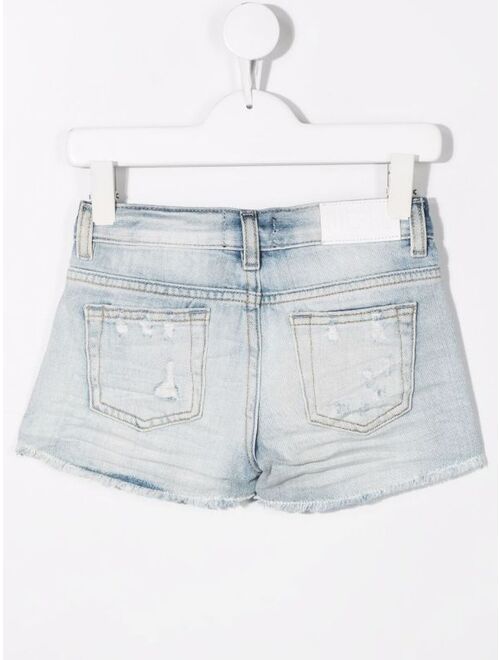 Diesel Kids distressed denim shorts