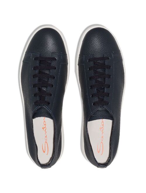 Santoni leather low-top sneakers