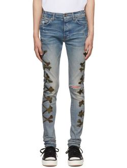 Blue Camo Bones Jeans