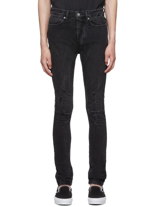 KSUBI Black Van Winkle Marbled Jeans